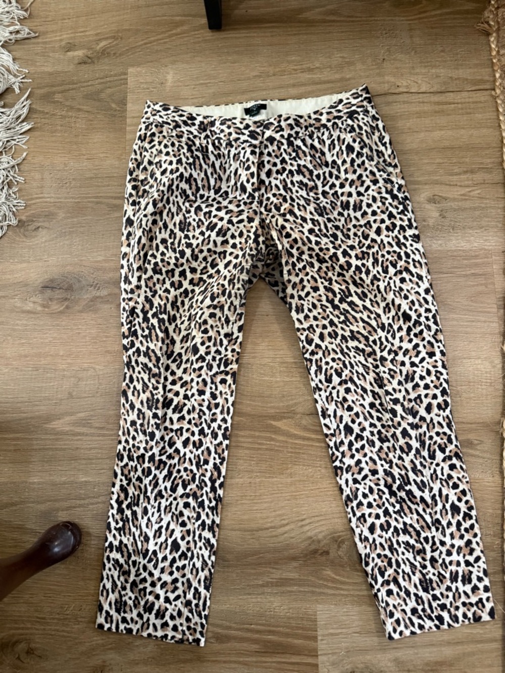 J. Crew Leopard City Cropped Pants